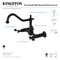 Kingston Brass KS1240BAL Heirloom Wall Mount Bridge Kitchen Faucet, Matte Black KS1240BAL - alternate 2